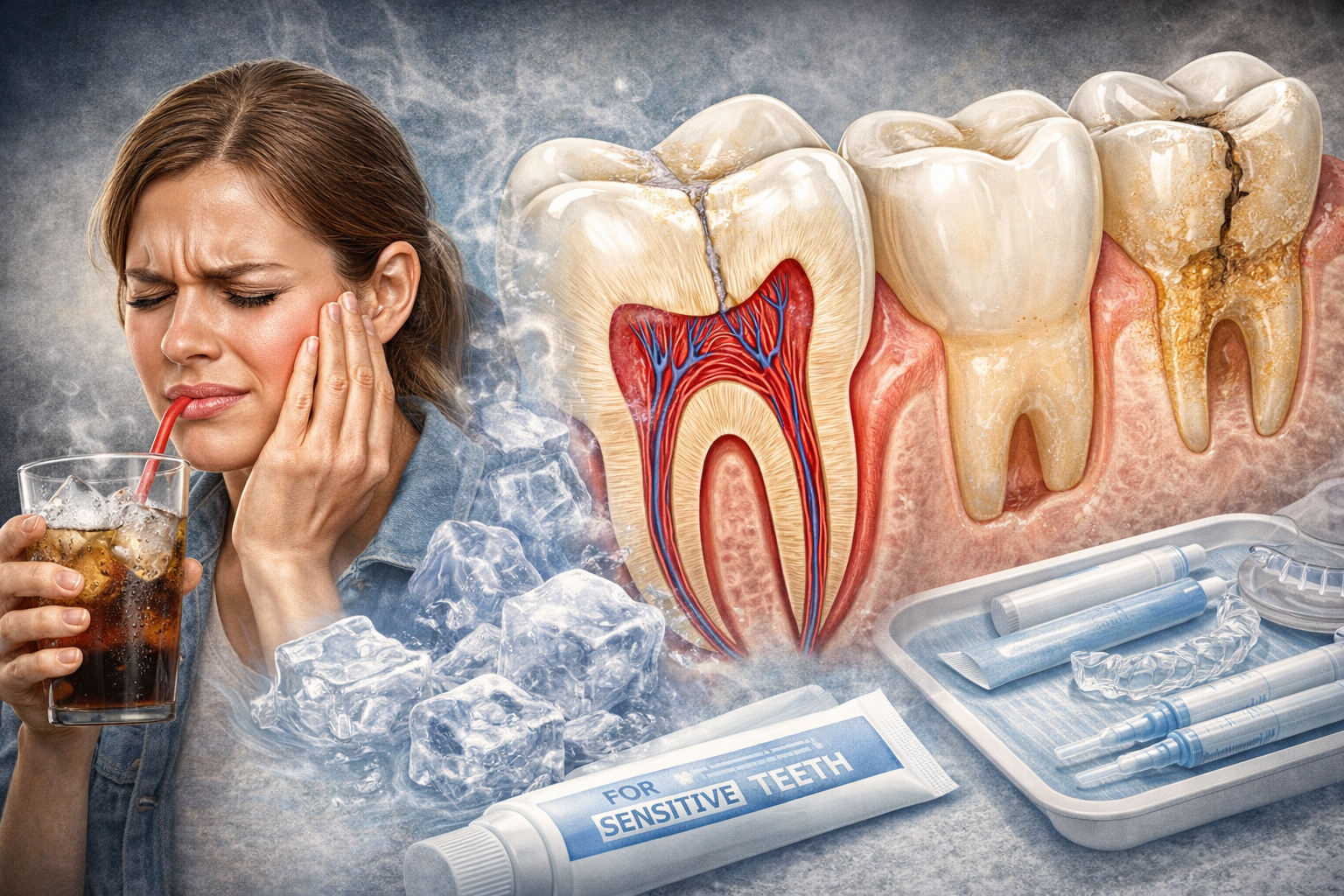 Hvorfor iser tennene mine når jeg drikker kaldt?