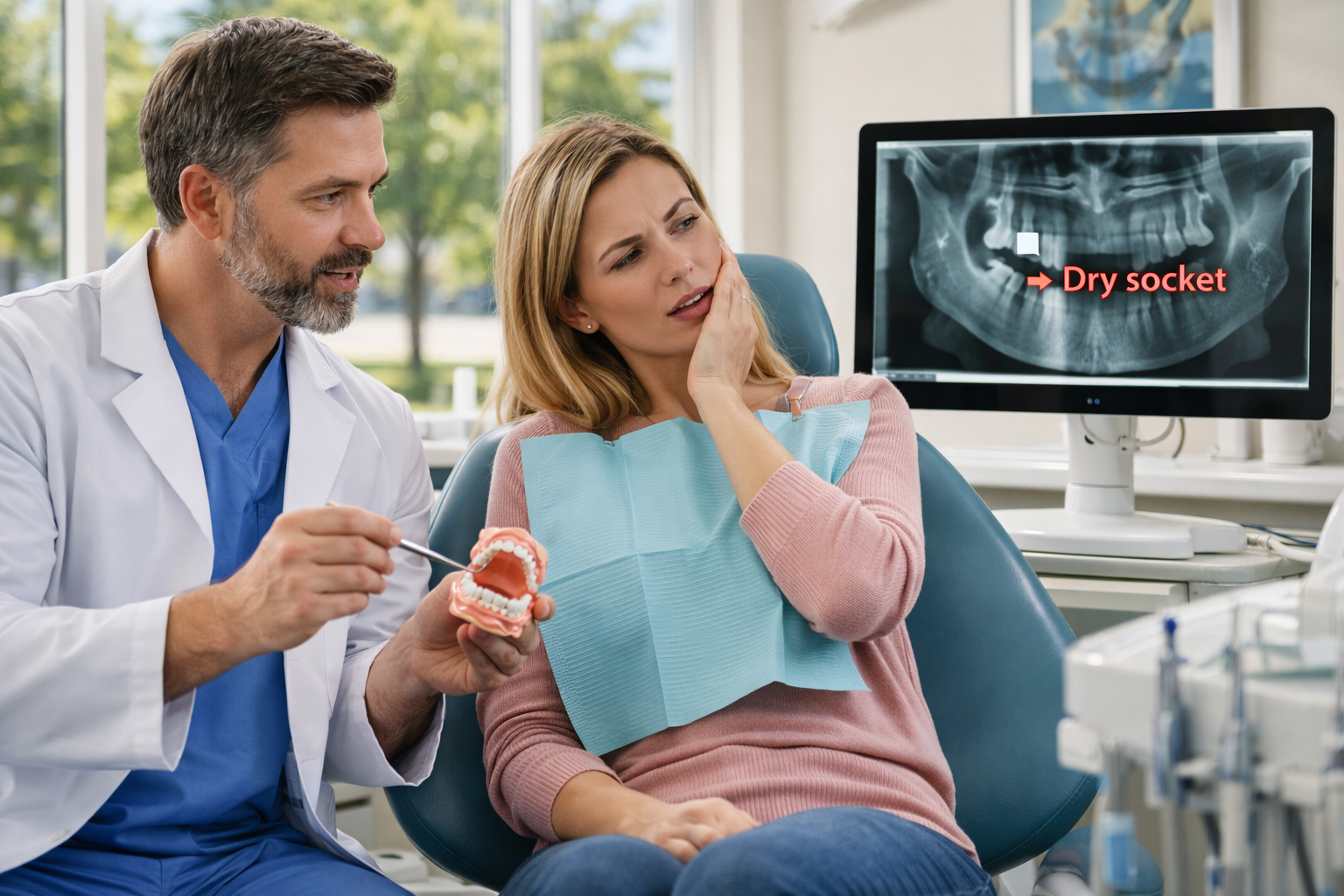 Dry socket etter tanntrekking – symptomer, årsak og behandling